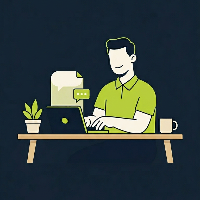 A real person answering your message — no call center